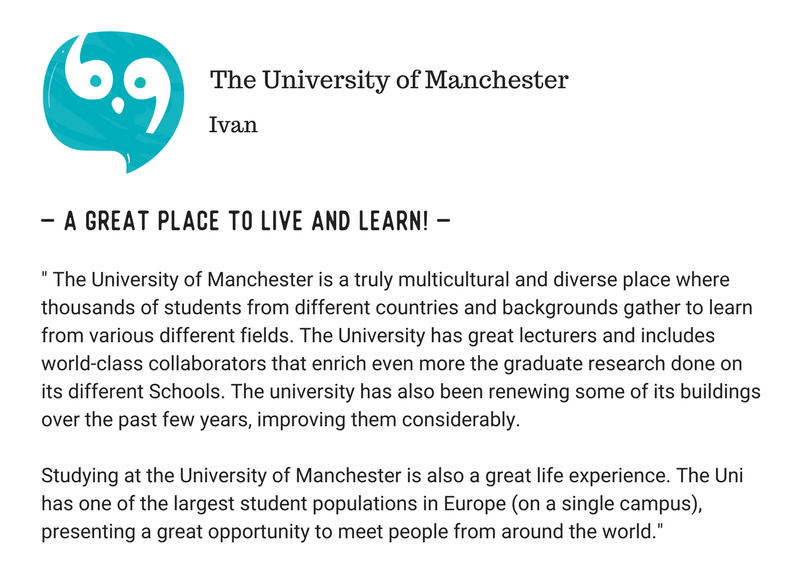the University of Manchester experience