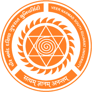 Veer Narmad South Gujarat University logo