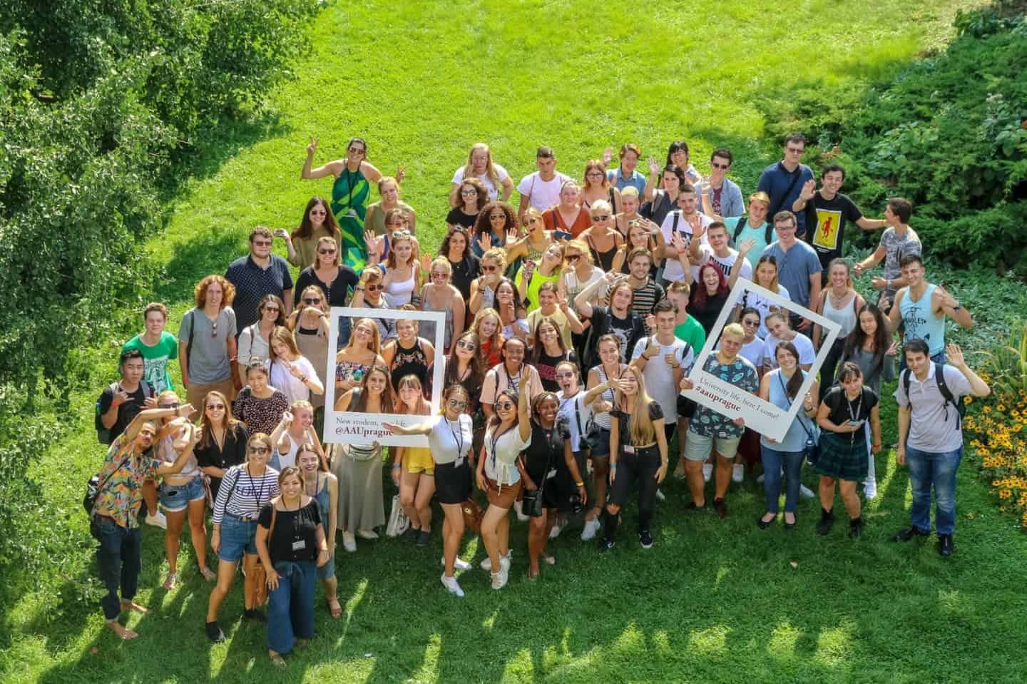 Students at Anglo-American University in Prague