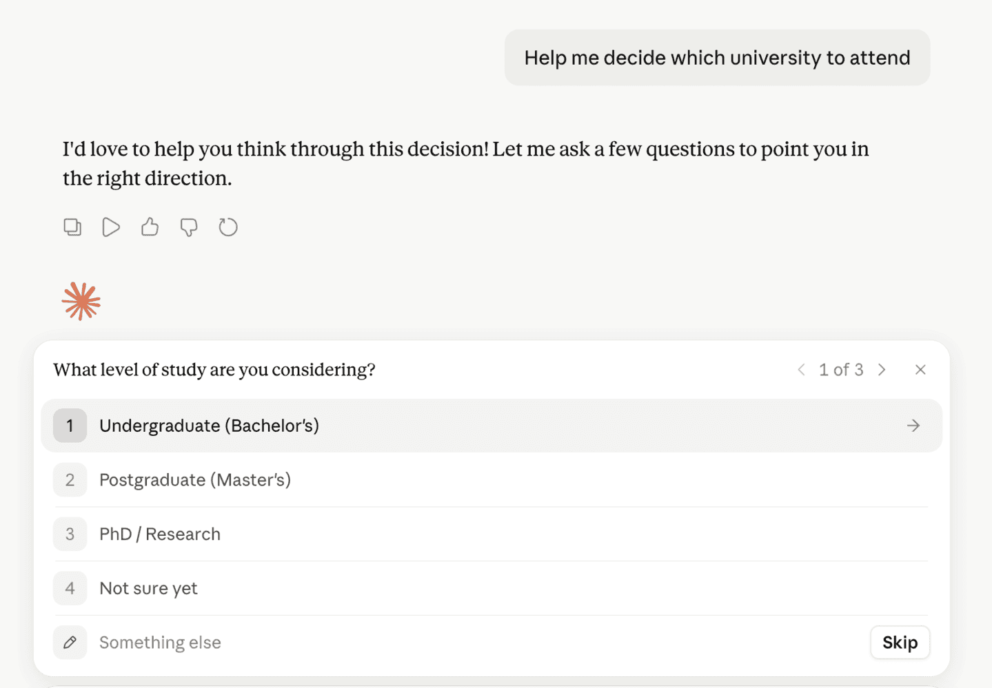 Claude university decision